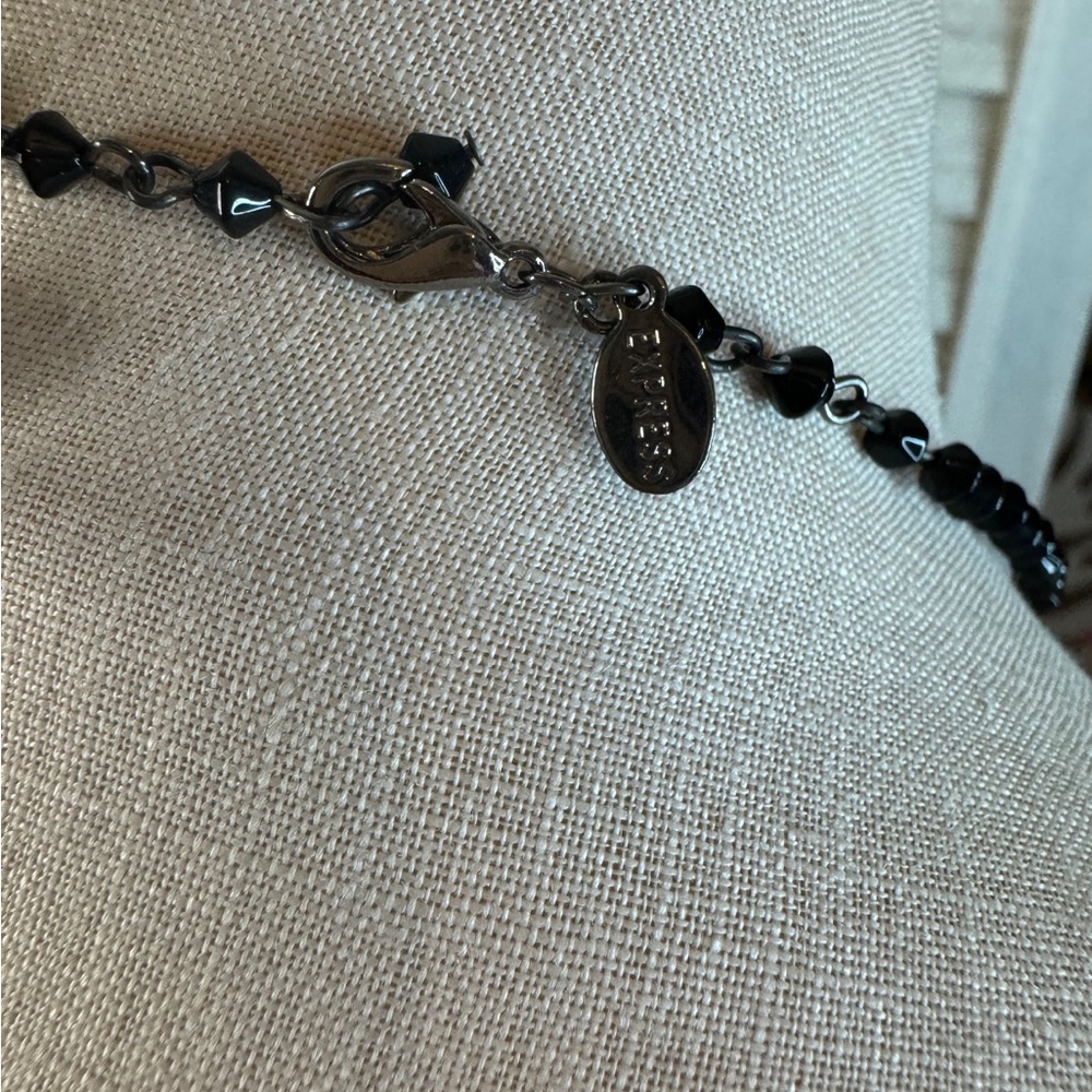 Express Bold Black Statement Necklace. Beaded. Nw… - image 6